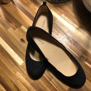 Torrid Black Faux Suede Flats
